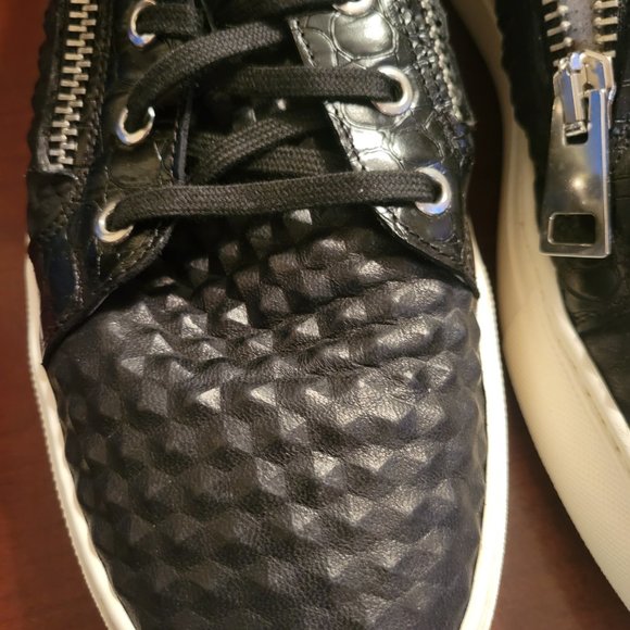 Bagatto Live Ech size 13.5 us/European 44 lace up/zipper black sneakers - Picture 3 of 15